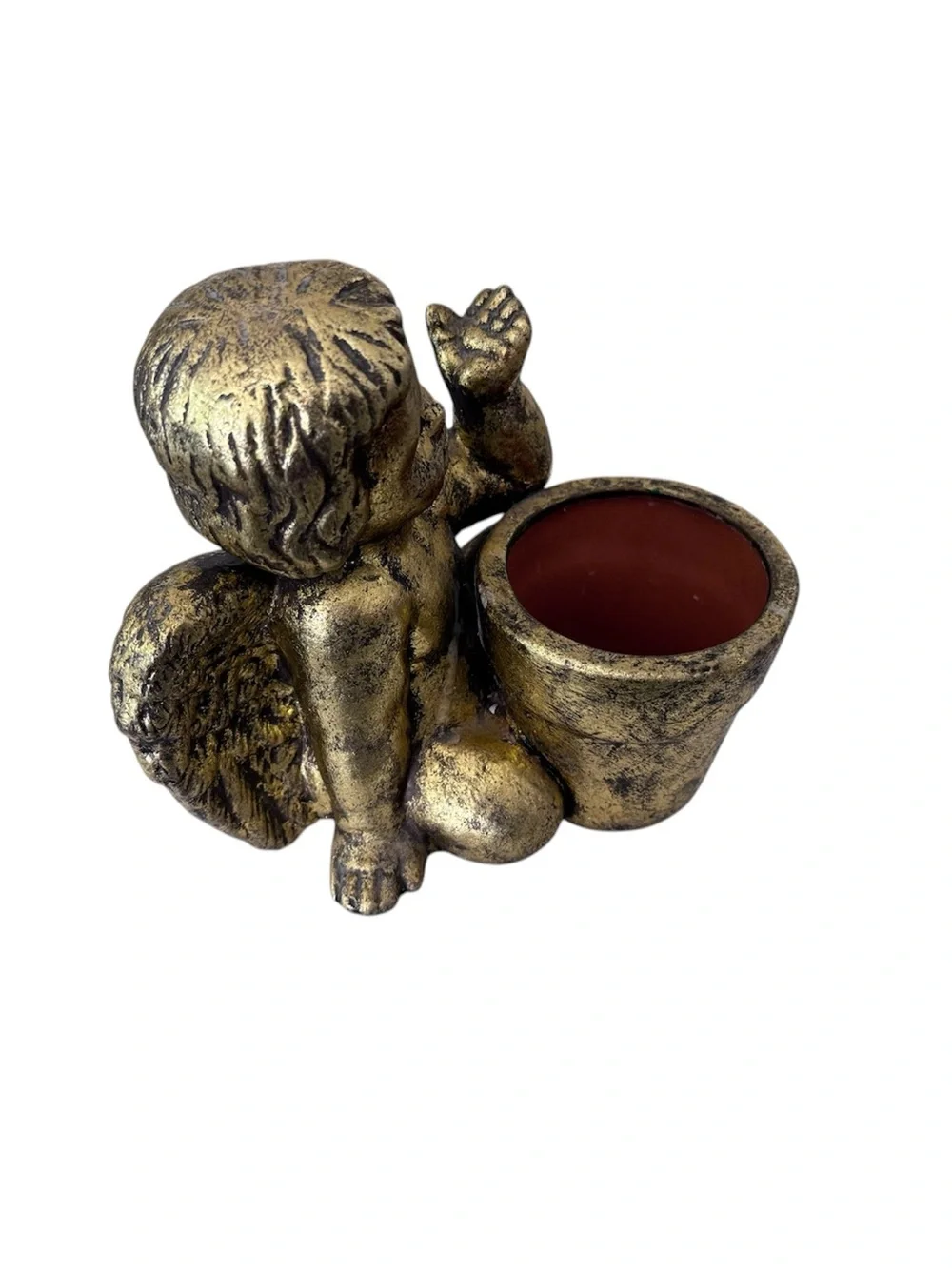 Vintage Style Gold Cherub Candle holder-Decorative Home Accent - Picture 3 of 11
